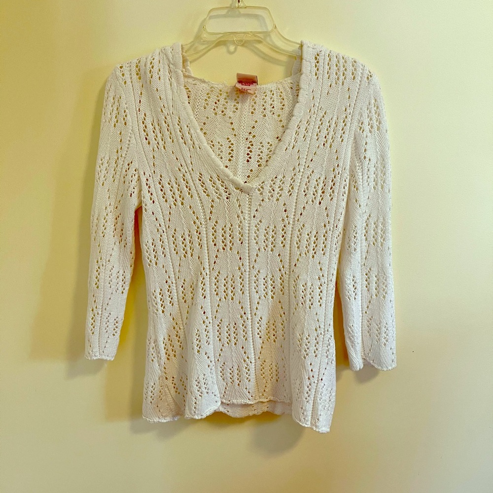 Arctic White Cotton Acrylic Hooded Sweater